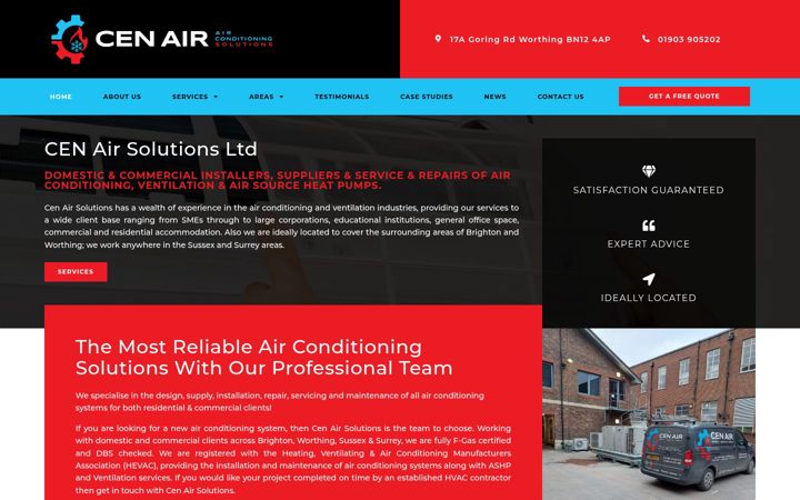 Screenshot of cenair.co.uk