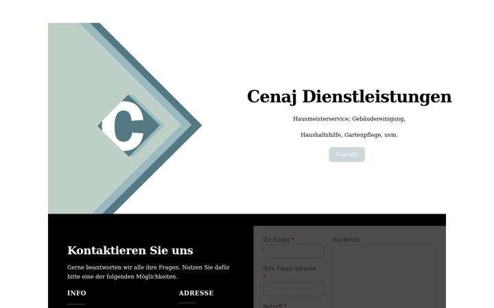 Screenshot of cenaj-dienstleistungen.de