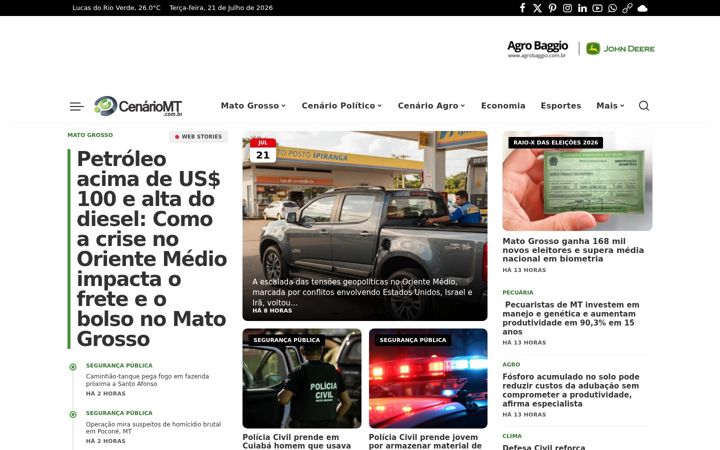 Snimka zaslona za cenariomt.com.br
