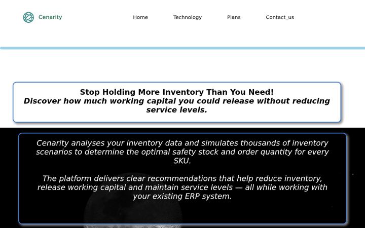 Screenshot of cenarity.com