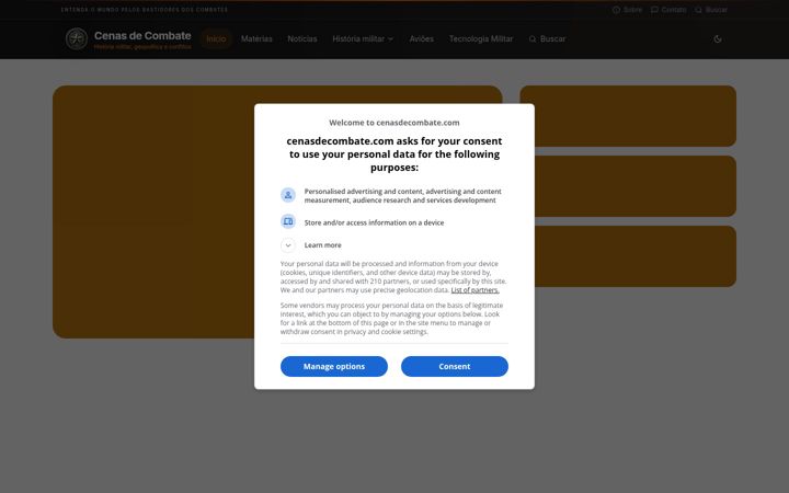 Screenshot of cenasdecombate.com
