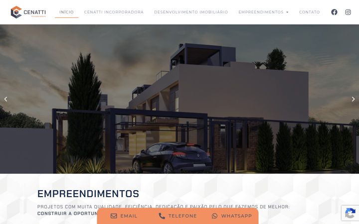 Skärmbild av cenattiincorporadora.com.br