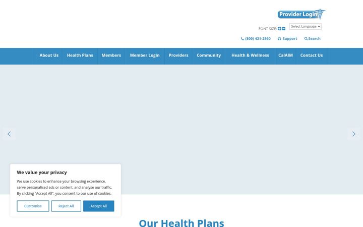 Zrzut ekranu cencalhealth.org