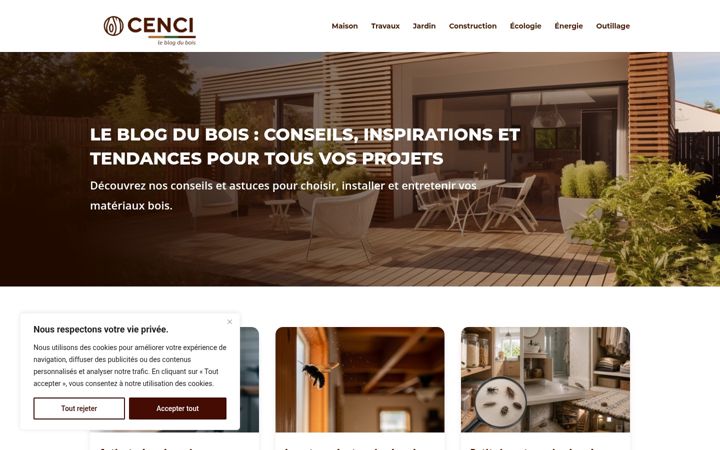 Skjermbilde av cenci.fr