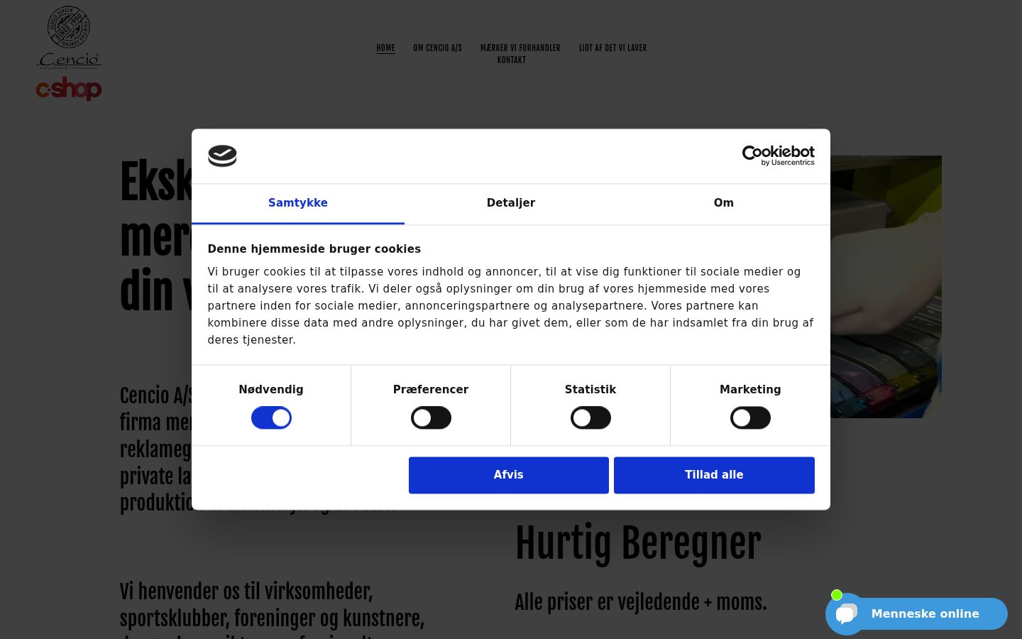 Screenshot of the consent banner shown before any interaction