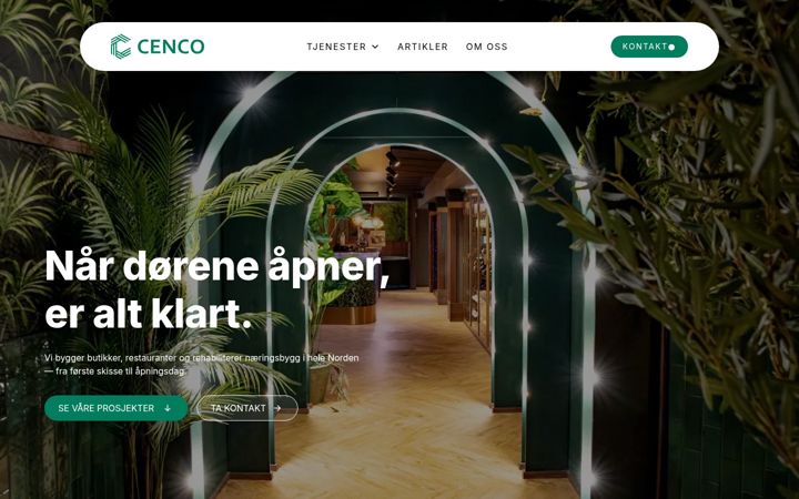 Posnetek zaslona cenco.no