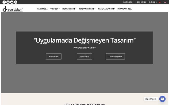 Screenshot of cendekor.com