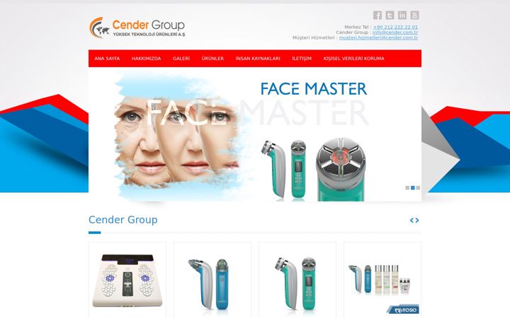 Kuvakaappaus sivustosta cender.com.tr