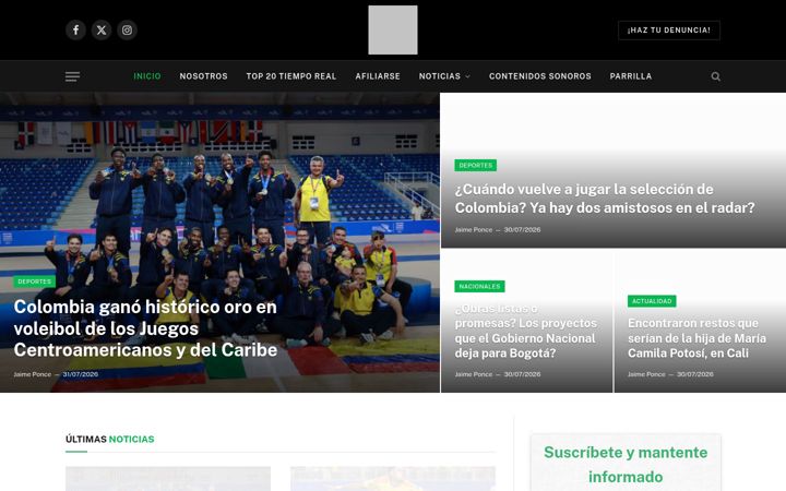 Screenshot of cenderanoticias.com