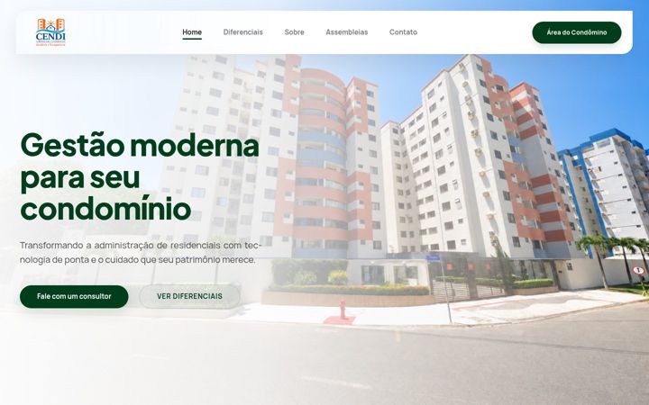 Skärmbild av cendicondominios.com.br
