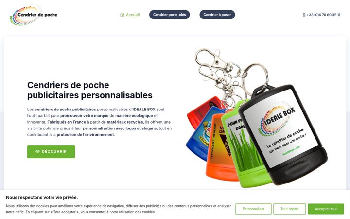 Zrzut ekranu cendrier-de-poche.org
