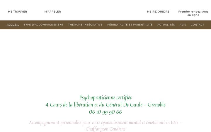 Screenshot of cendrine-psychopraticienne.fr