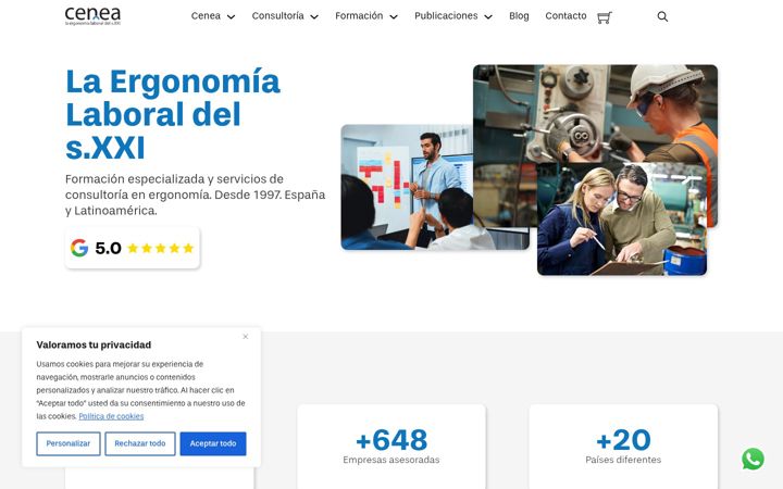 Screenshot di cenea.eu
