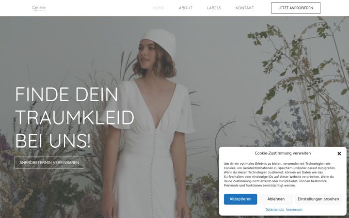 Screenshot of cenelle-braut.de