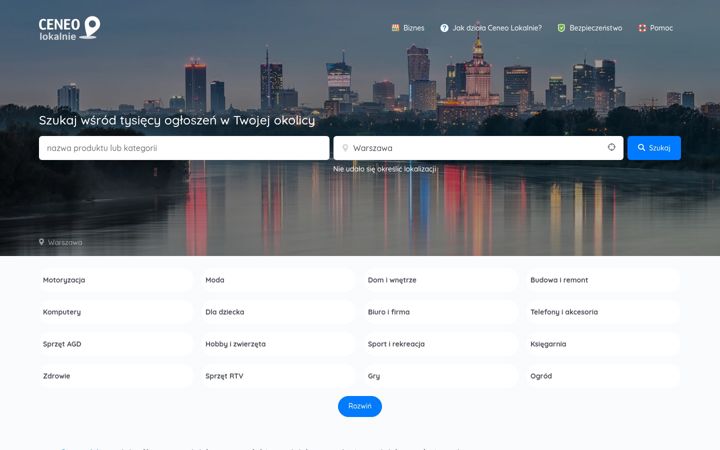 Screenshot of ceneolokalnie.pl
