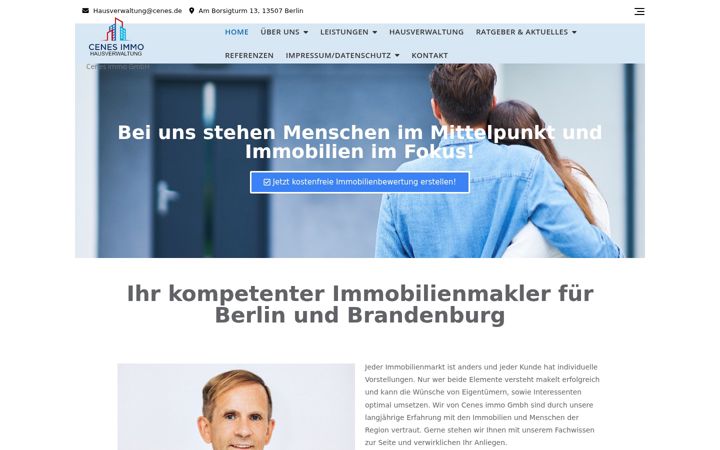 Screenshot of cenes-immo.de