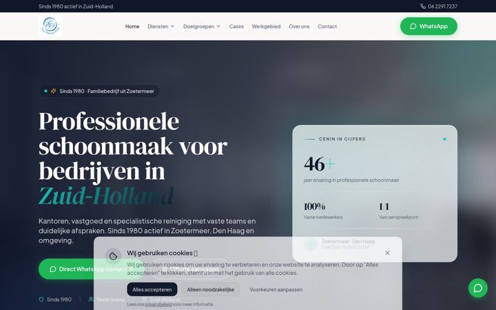 Screenshot von cenincleaning.nl