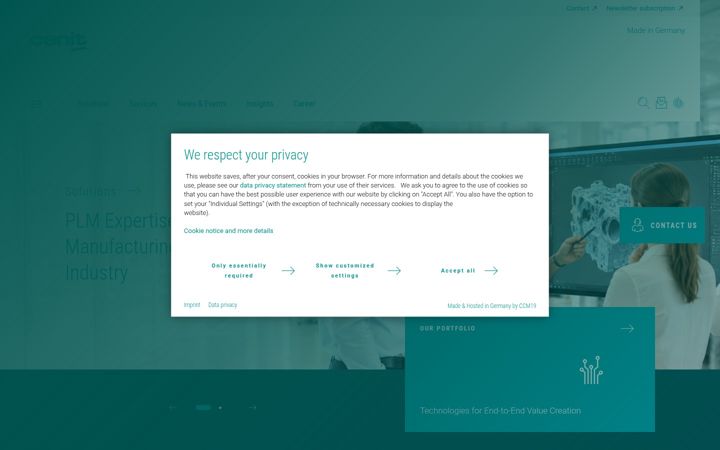 Screenshot of cenit.com