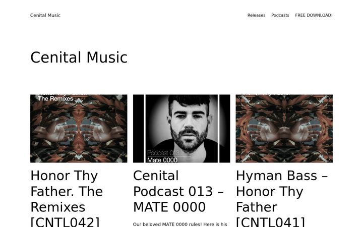 Screenshot of cenital-music.com