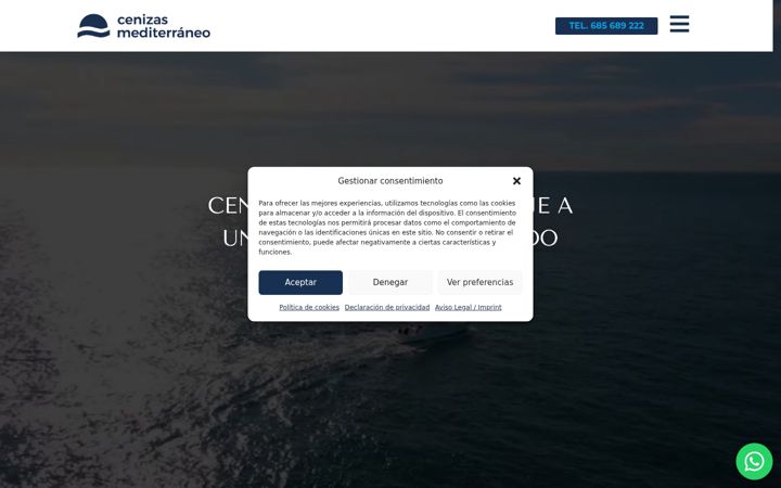 Screenshot of cenizasmediterraneo.com