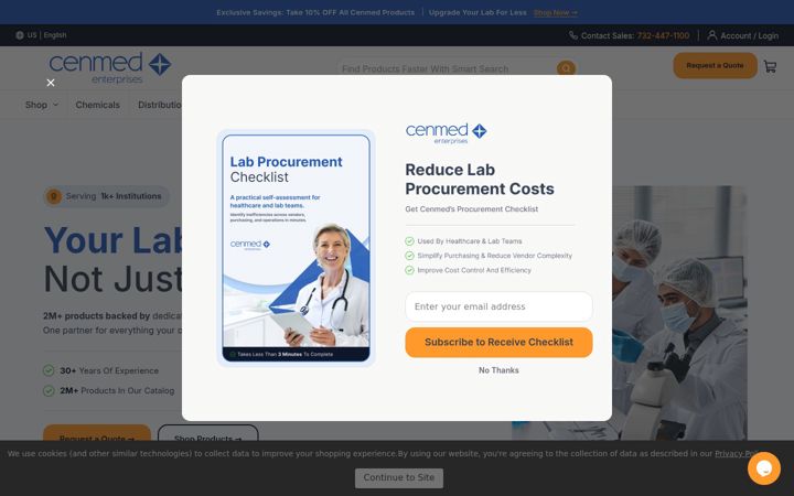 Screenshot of cenmed.com