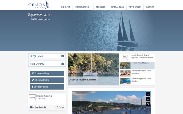 Screenshot of cenoasailing.com