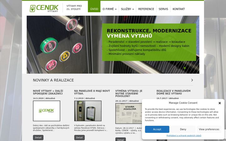 Screenshot of cenokvytahy.cz