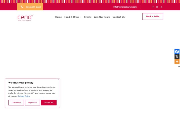 Screenshot of cenorestaurant.com