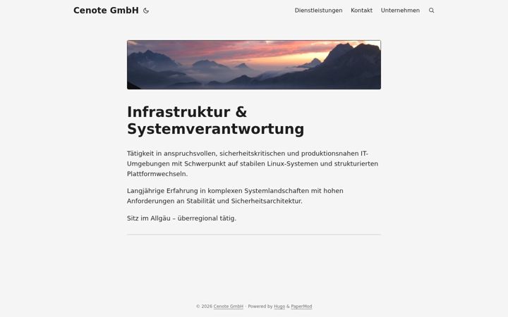 Screenshot of cenote.de