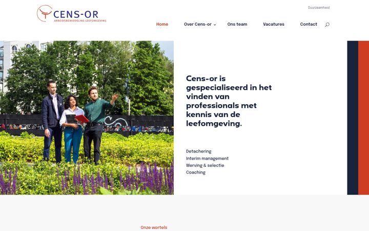 Captură de ecran a cens-or.nl