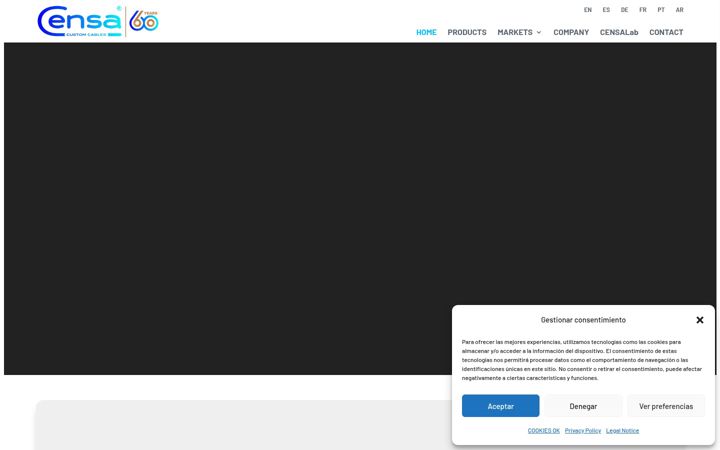 Screenshot of censacables.com