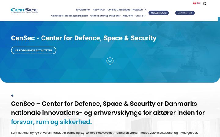 Screenshot von censec.dk