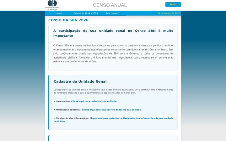Screenshot of censo-sbn.org.br
