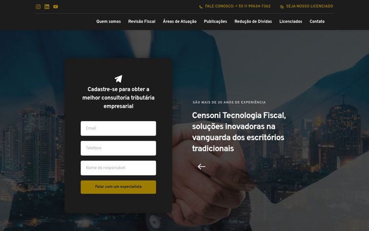 Screenshot of censoni.com.br