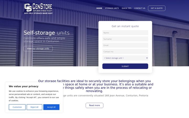 Zrzut ekranu censtore.co.za