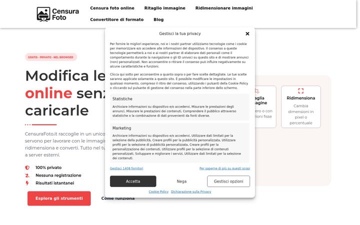 Screenshot of censurafoto.it