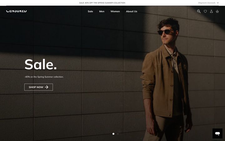 Screenshot of censuredapparel.com