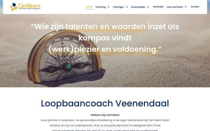 Captură de ecran a centalent.nl
