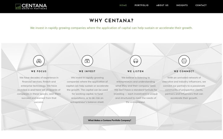 Screenshot of centanagrowth.com
