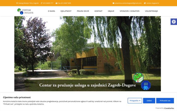 Screenshot of centar-dugave.hr
