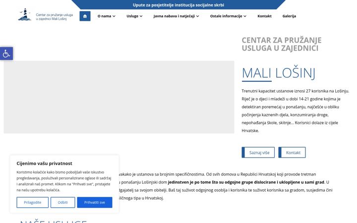 Screenshot of centar-malilosinj.hr