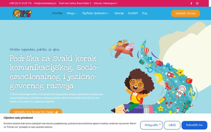 Screenshot van centarlalalog.hr