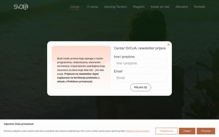 Screenshot van centarsvoja.hr