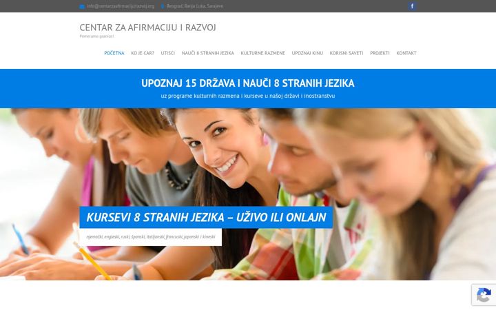Zrzut ekranu centarzaafirmacijuirazvoj.org