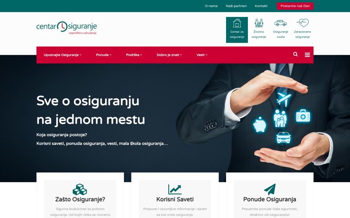 Screenshot of centarzaosiguranje.com