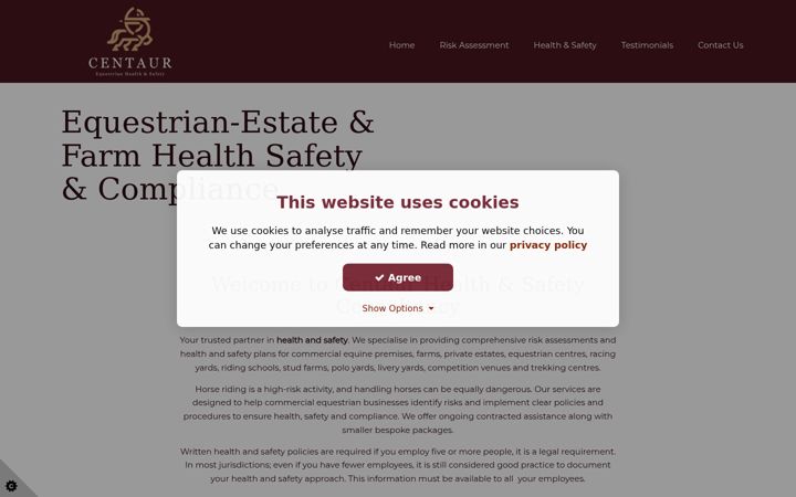 Screenshot di centaurequestrianhealthandsafety.co.uk