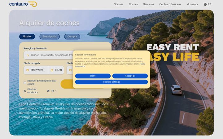 Screenshot di centauro.net