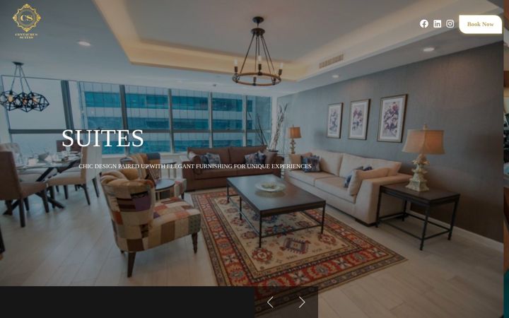 Screenshot of centaurussuites.com