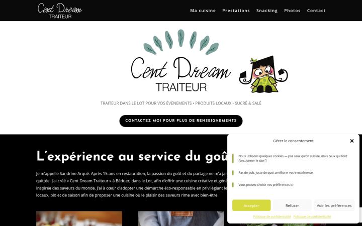 Skjermbilde av centdream-traiteur.fr