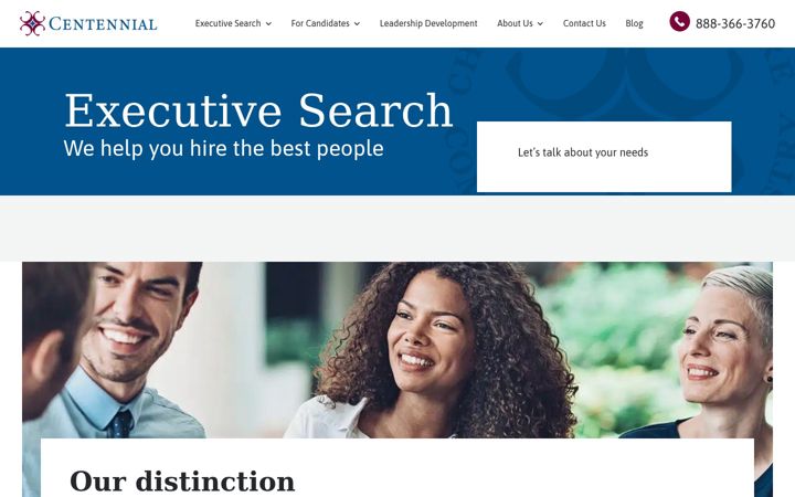 Screenshot of centennialinc.com